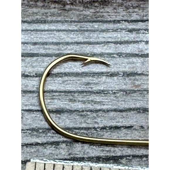 NOS Mustad Aberdeen Goldplated Hook Size 4/0 37363 100 Fish Hooks Made In Norway - Picture 4 of 5